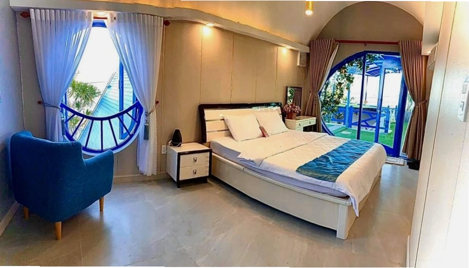 Không gian phòng ngủ tiện nghi tại Lan Anh Homestay Quy Nhơn
