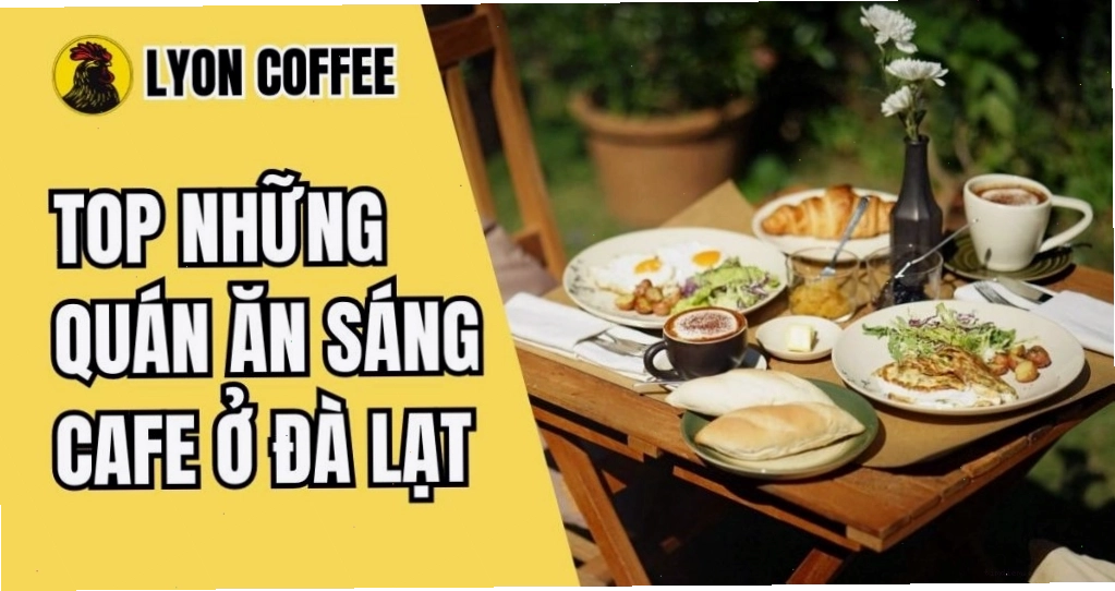 Không gian quán cafe ăn sáng ở đà lạt với view nhìn ra vườn hoa thơ mộng