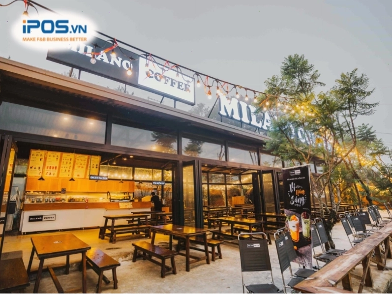 Không gian quán Cafe Milano thân thiện và gần gũi