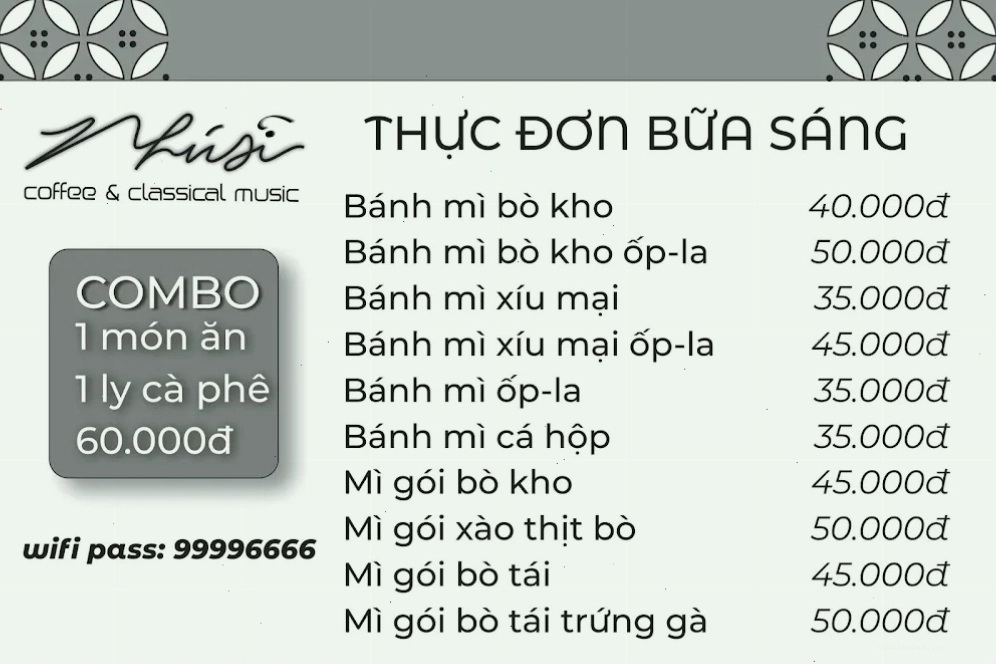 Không gian quán Fuji Cafe với thiết kế tối giản và ấm cúng