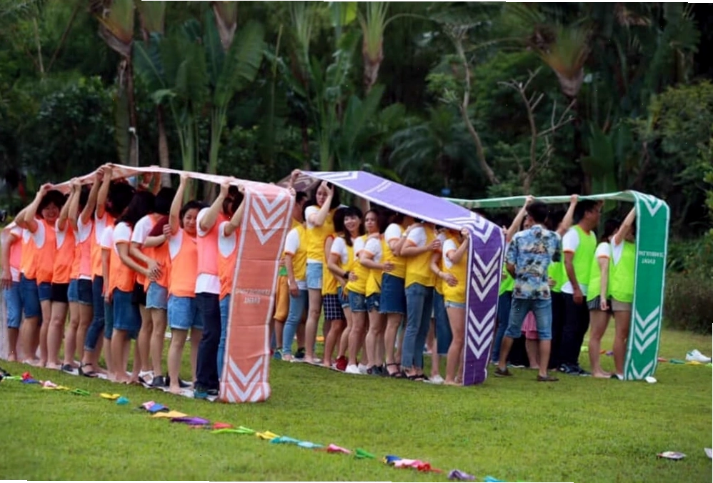 Không gian rộng lớn tại Công viên Long Việt phù hợp cho các hoạt động team building