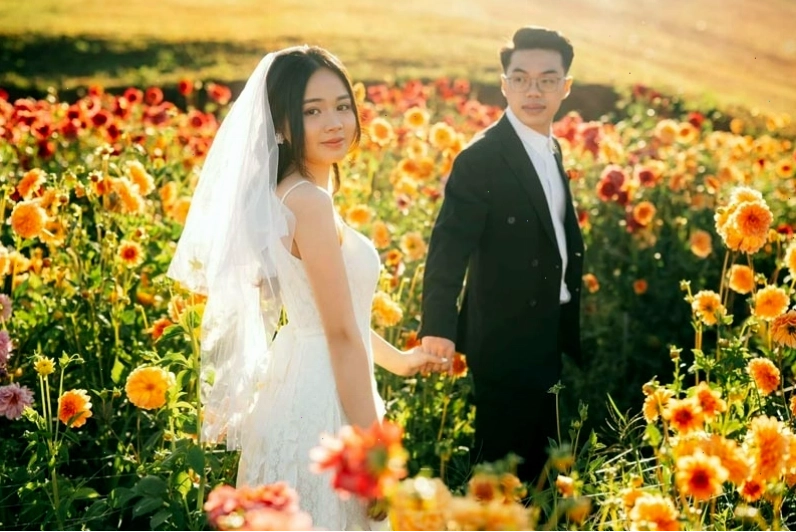 Không gian sân vườn tại Kymi Villa Đà Lạt