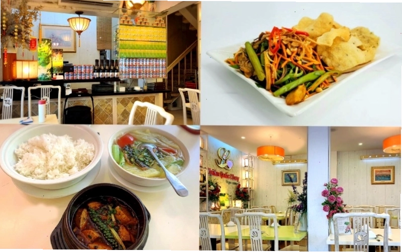 Không gian thanh tịnh tại nhà hàng Thiên Quốc Chay
