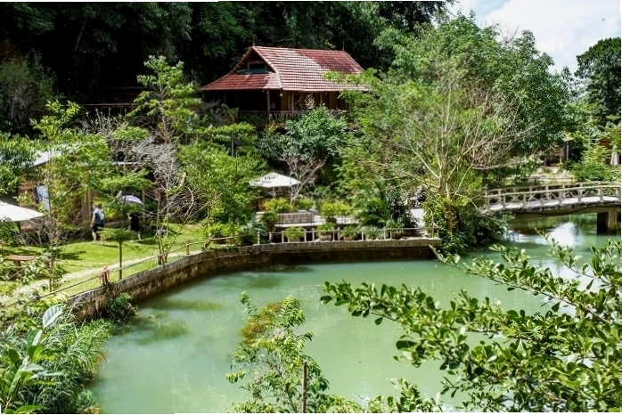 Không gian trong lành tại Nhà Bên Suối Mộc Châu