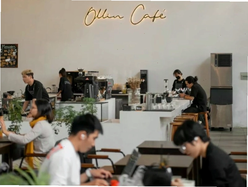 Không gian tươi mới và hiện đại của Ollin café
