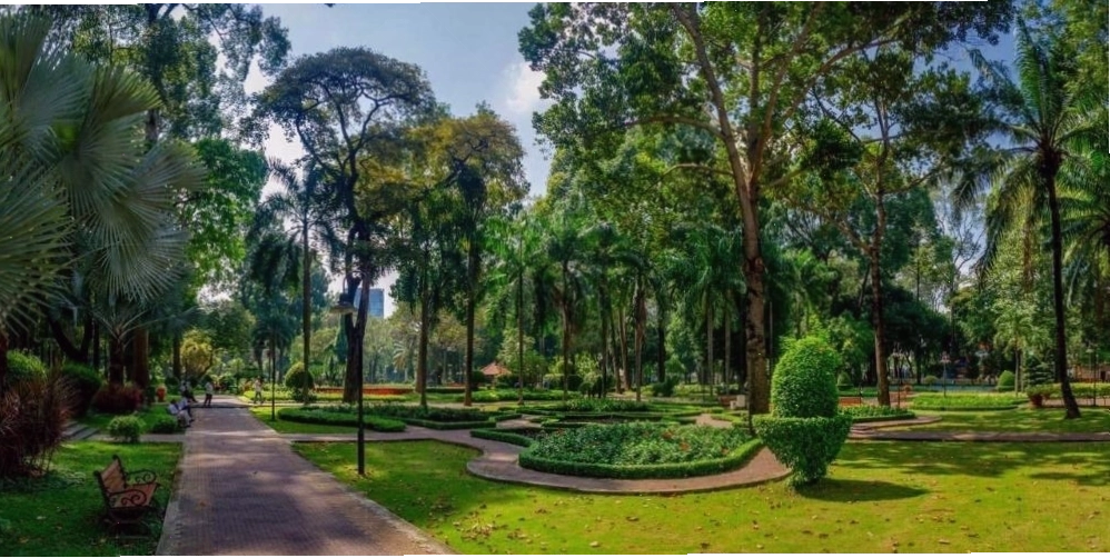 Không gian xanh bao phủ Công viên Tao Đàn