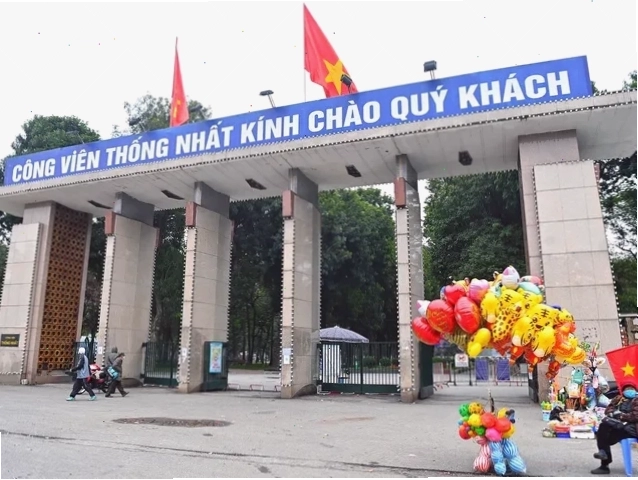 Không gian xanh mát bên trong Công Viên Thống Nhất