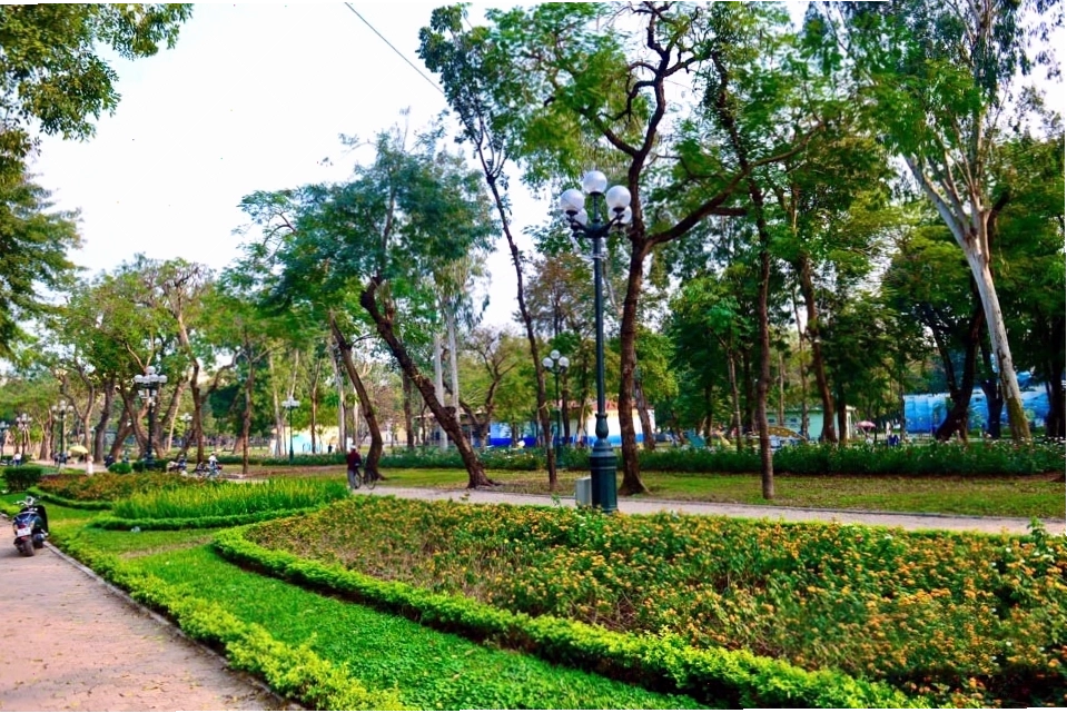 Không gian xanh mát bên trong Công viên Thống Nhất