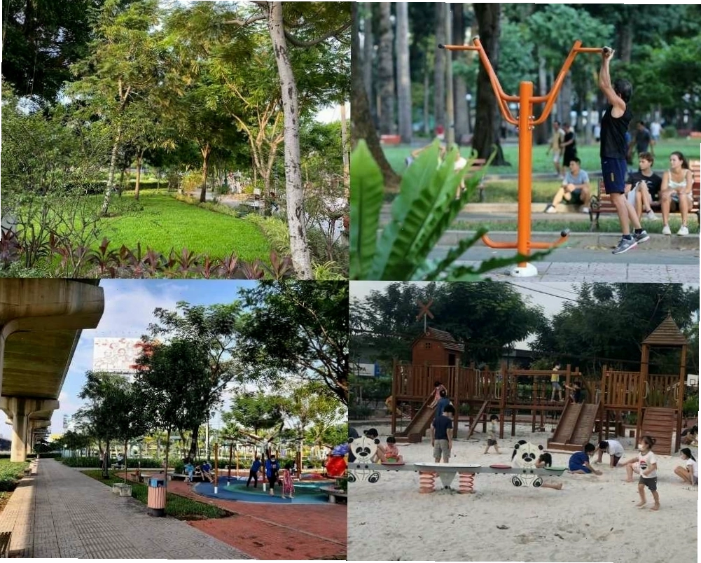 Không gian xanh mát của công viên Thảo Điền