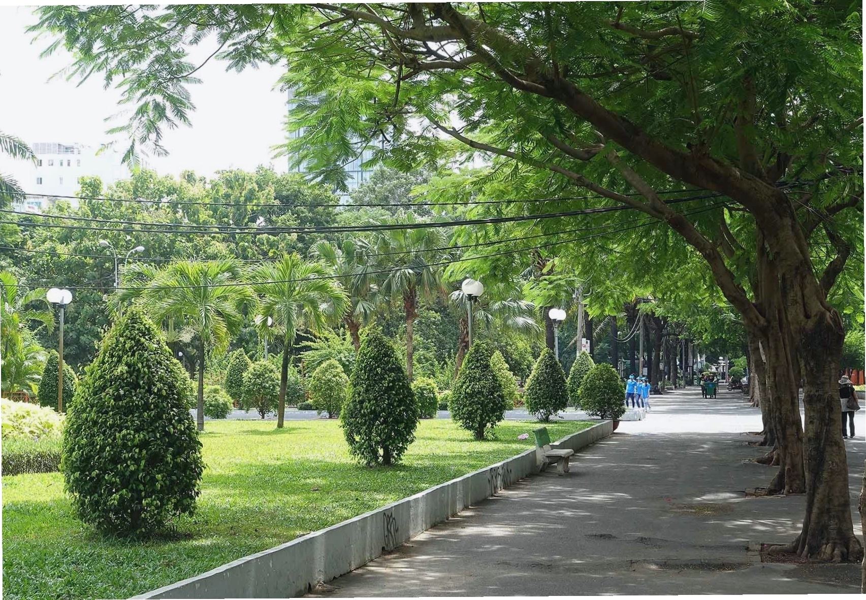 Không gian xanh mát tại công viên 23/9