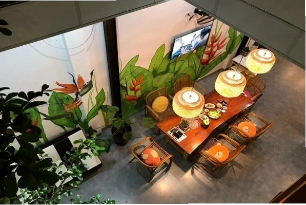 Không gian xanh mát tại Lan Anh Homestay