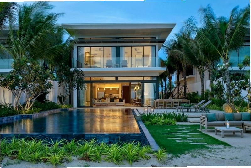 Không gian xanh mát tại một homestay ở Hồ Tràm