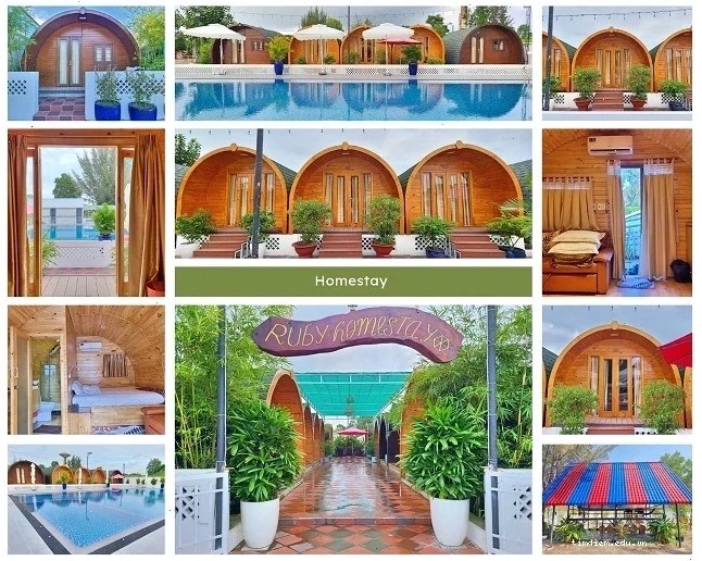 Không gian xanh mát tại Ruby Homestay Cần Giờ