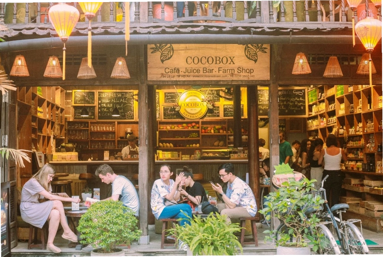 Không gian xanh mát và mộc mạc tại Cafe Vườn Hội An Sabirama