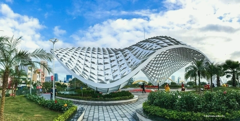 Không gian xanh mát và thơ mộng tại Công viên Apec Đà Nẵng