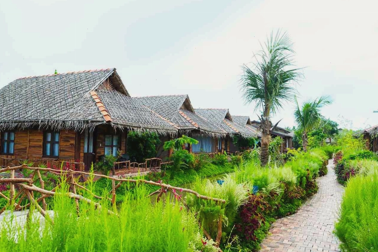 Không gian xanh mát và yên bình tại Mekong Silt Ecolodge, Cần Thơ