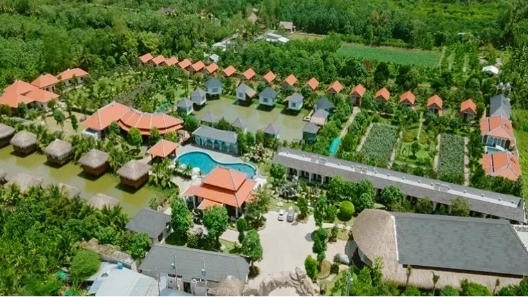 Không gian xanh mướt tại Cần Thơ Eco Resort