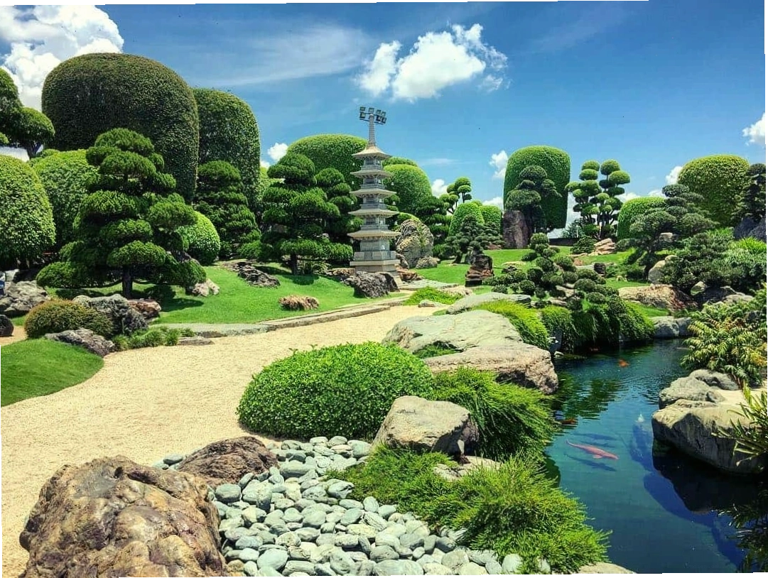 Không gian yên bình tại Công Viên Cá Koi Rin Rin Park Hóc Môn
