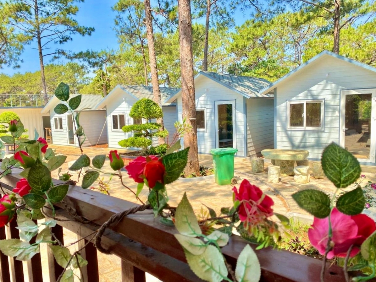 Không gian yên tĩnh tại khu vườn của Henisi Homestay