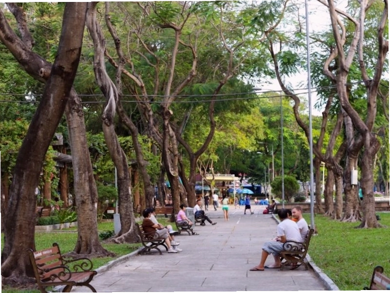 Không gian yên tĩnh tại một góc công viên