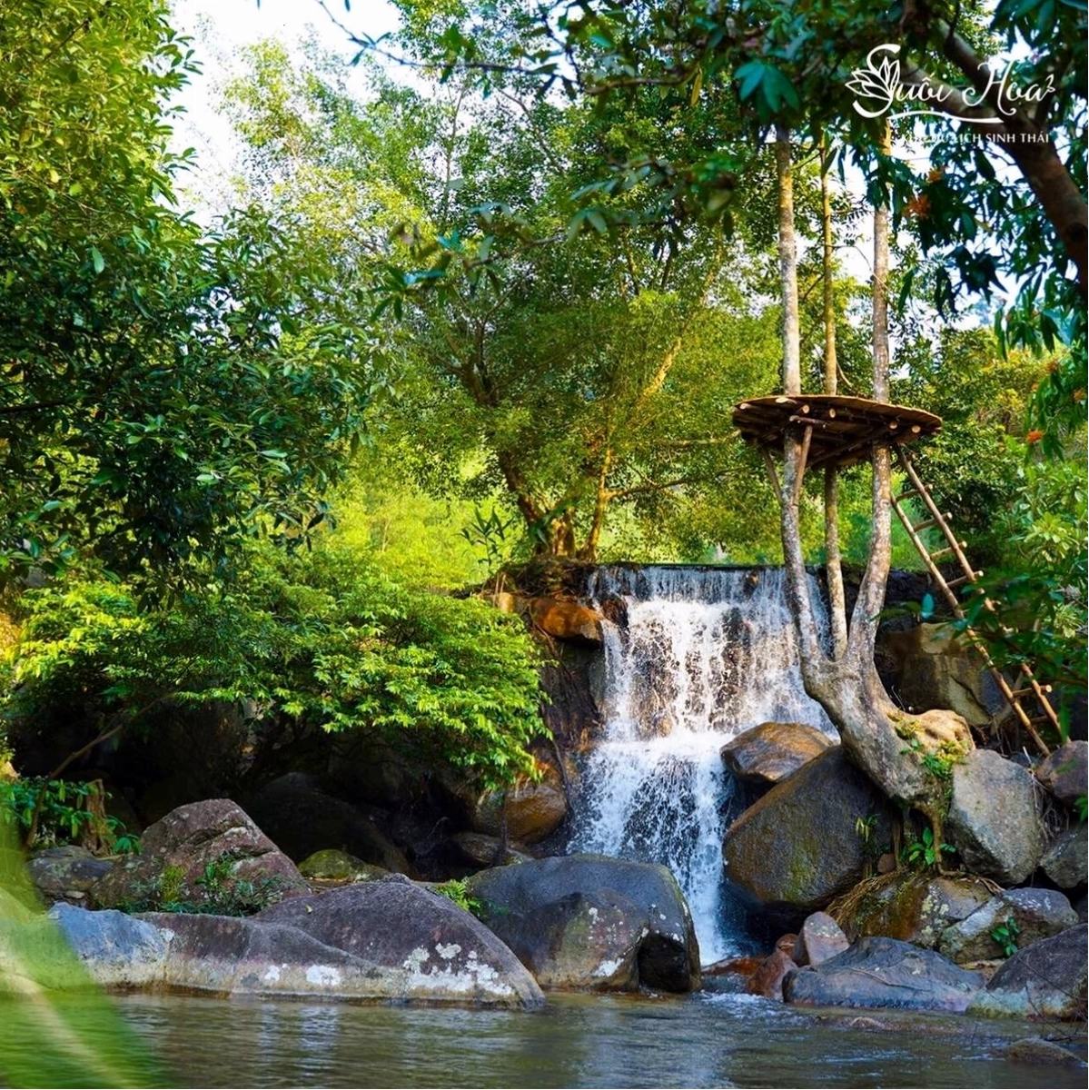 Không gian yên tĩnh và thư thái tại khu nghỉ dưỡng Suối Hoa