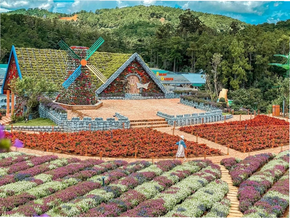 Khu du lịch Fresh Garden Đà Lạt với những thảm hoa rực rỡ
