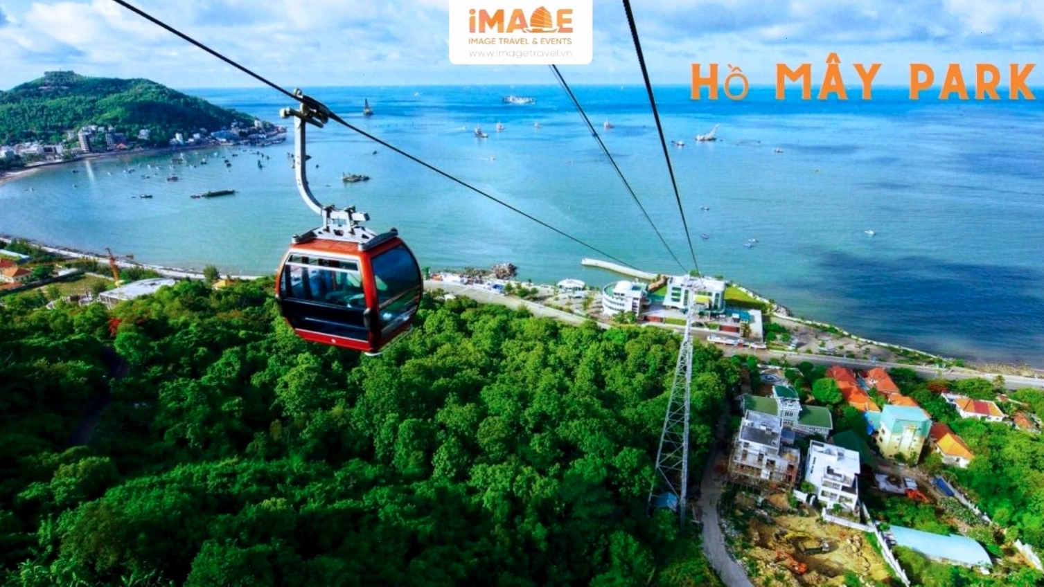 Khu Du Lịch Hồ Mây Park nhìn từ trên cao với cảnh quan thiên nhiên hùng vĩ
