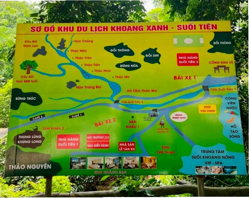 Khu du lịch Khoang Xanh Suối Tiên với không gian xanh mát