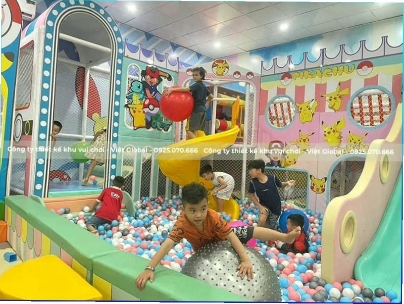 Khu nhà bóng rộng lớn tại Pikachu Kids