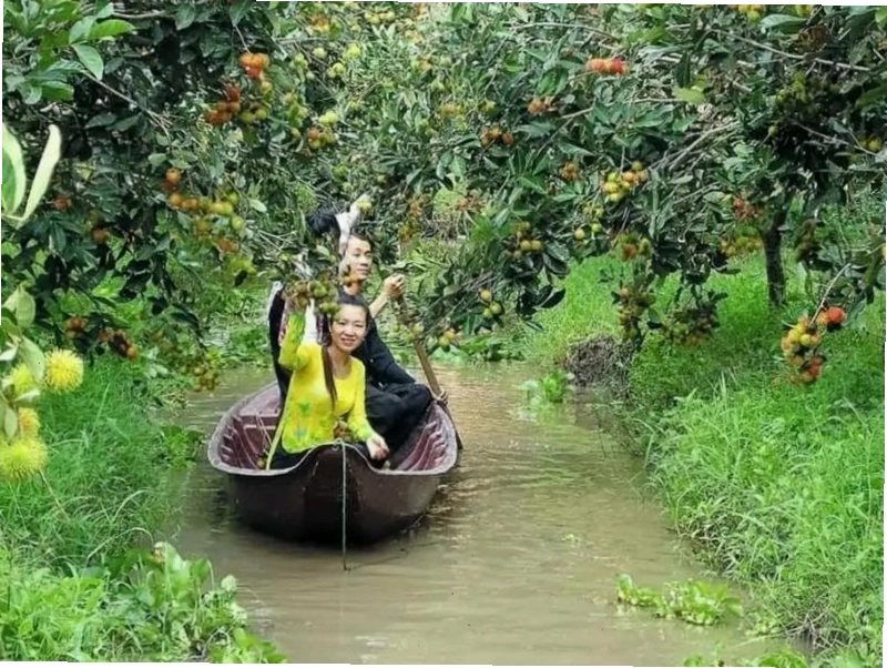 Khu vực ăn uống thoáng đãng tại khu du lịch Ông Đề