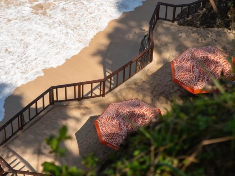 Khu vực bãi biển riêng tư tại Bulgari Resort Bali