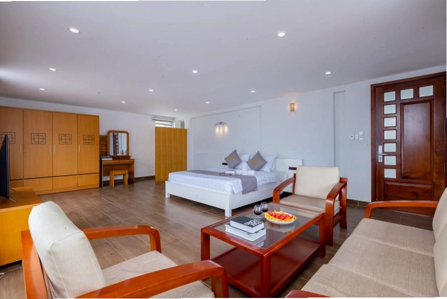 Khu vực ban công nhìn ra biển tại Villa P39 Vũng Tàu