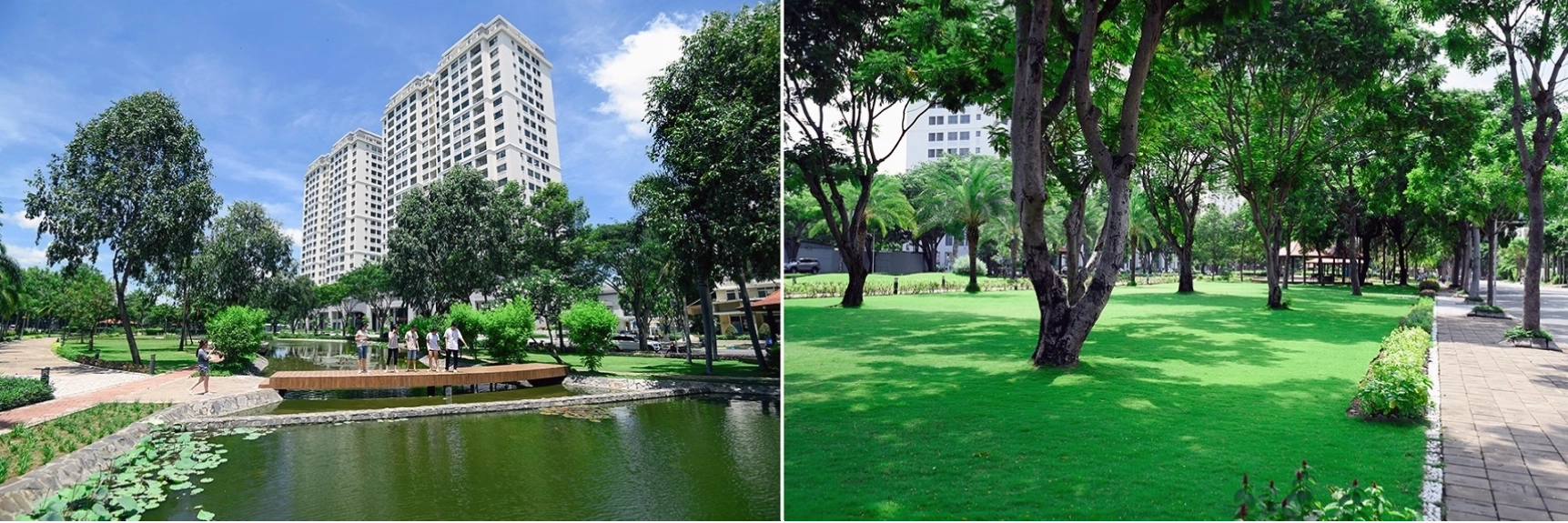 Khu vực hoa khoe sắc rực rỡ trong công viên