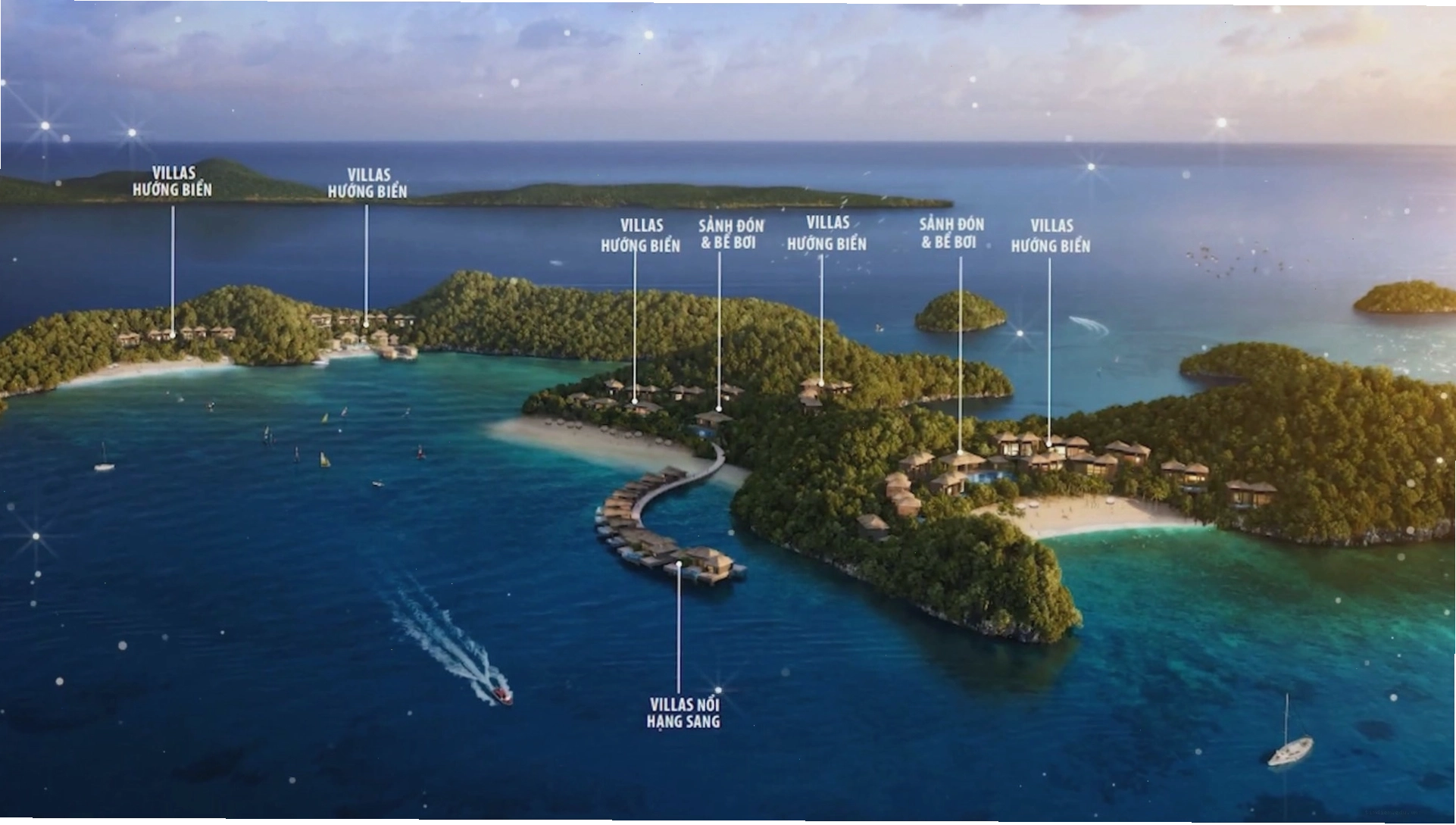 Khu vực nhà hàng và tiện ích giải trí tại Monkey Island Resort