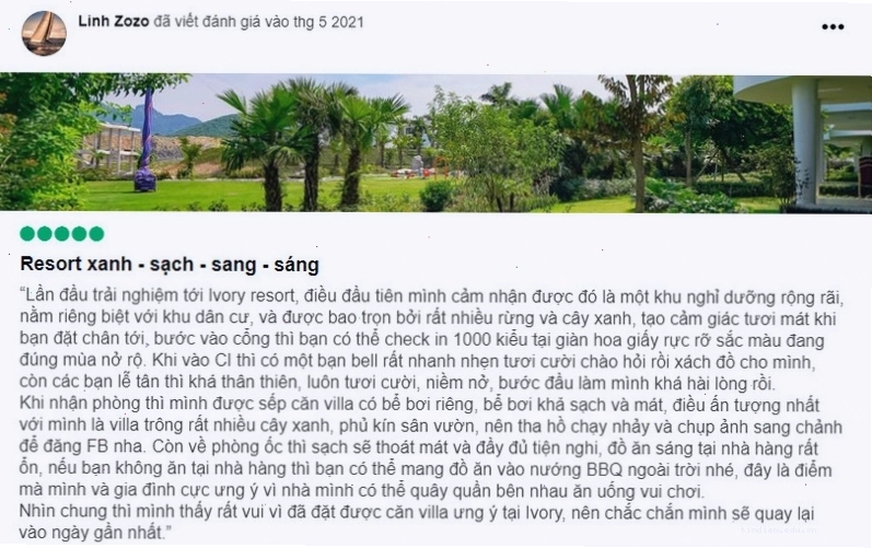 Khu vực Spa thư giãn tại Ivory Villas & Resort