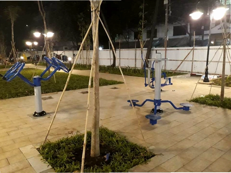 Khu vực tập luyện thể thao ngoài trời tại công viên Dương Đình Nghệ