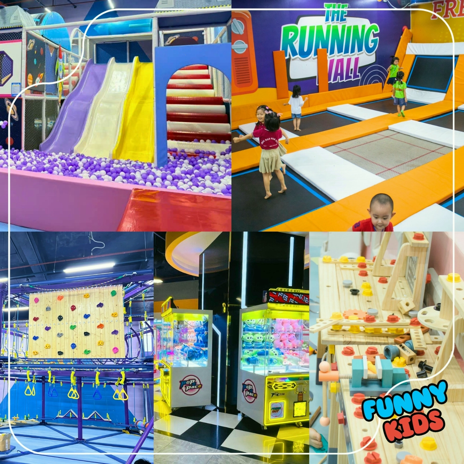 Khu vui chơi đa dạng tại Funny Kids với nhiều trò chơi hấp dẫn