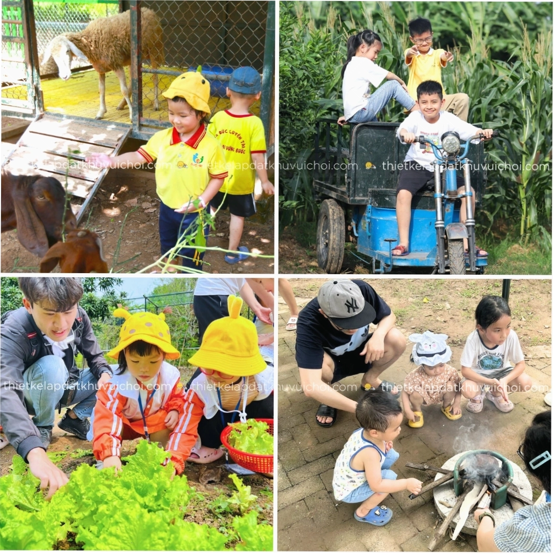 Khu vui chơi dã ngoại cho trẻ em tại Vườn Ong Vàng