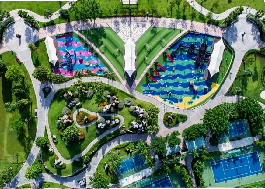 Khu vui chơi trẻ em an toàn và đầy màu sắc tại Vinhomes Central Park