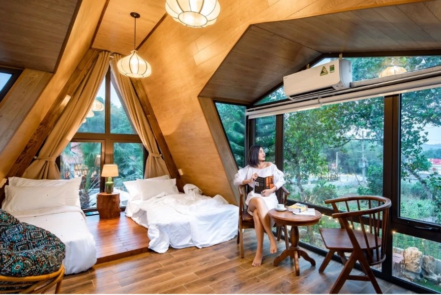 Khung cảnh resort gần gũi thiên nhiên