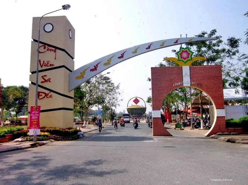 Khung cảnh yên bình tại Làng hoa Sa Đéc