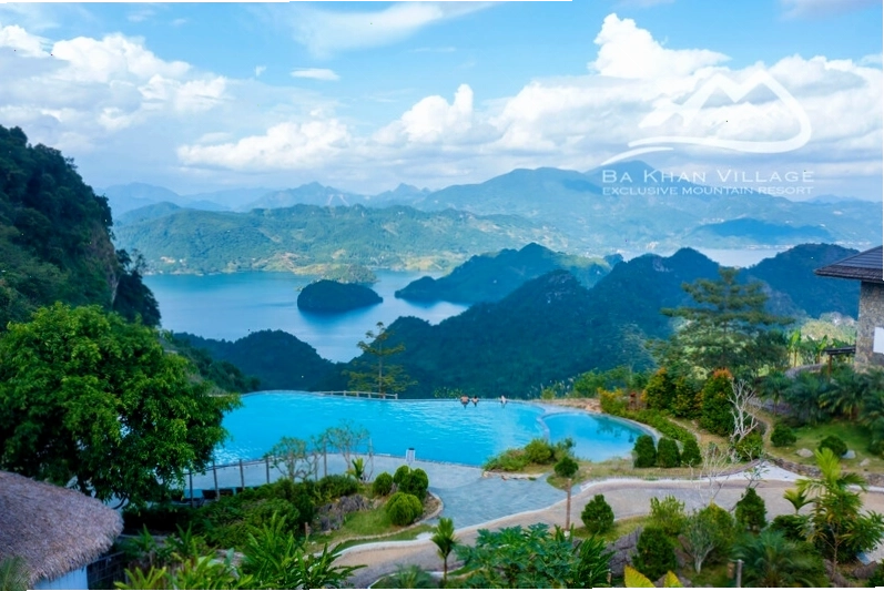 Kiến trúc độc đáo của Bakhan Village Resort nhìn từ trên cao