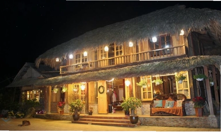 Kiến trúc Thung Rếch’s Homestay Kim Bôi Hòa Bình mang đậm nét văn hóa dân tộc Mường