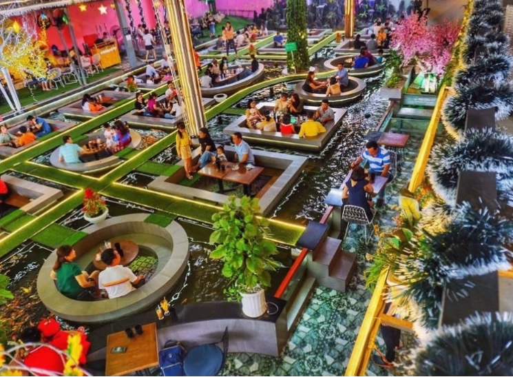 Koi Melody Coffee với âm nhạc du dương và đàn cá Koi
