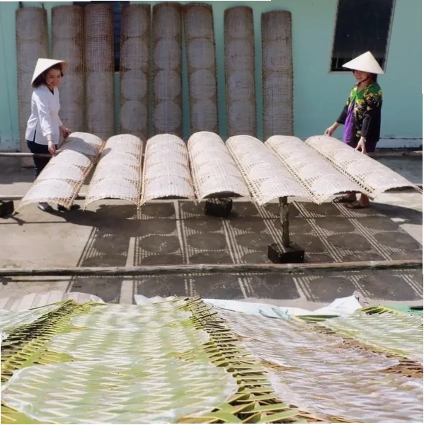 Làng nghề bánh tráng truyền thống tại Cù Lao Mây