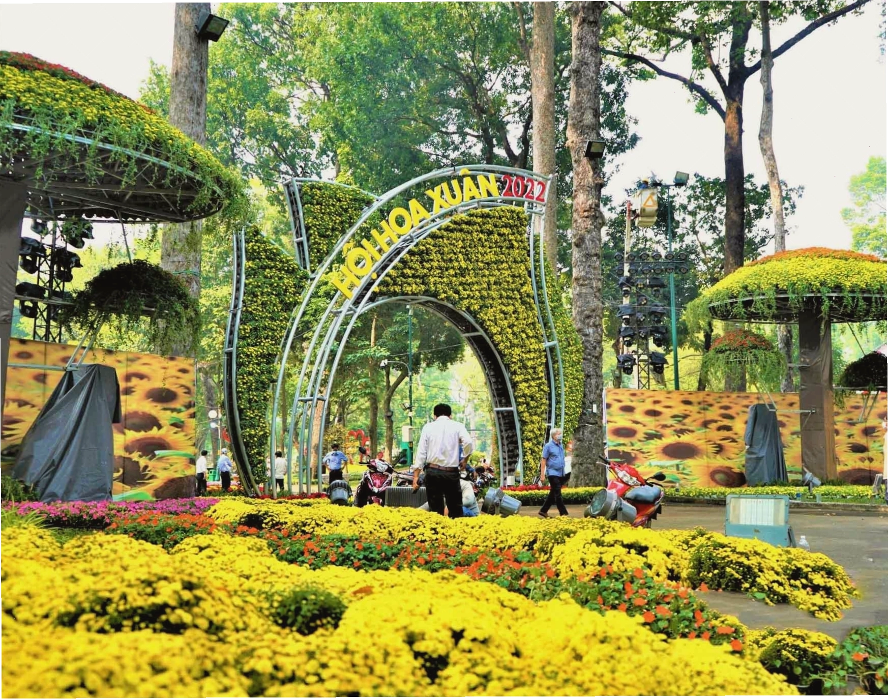 Lễ hội hoa Xuân tại Công viên Tao Đàn với nhiều loại hoa rực rỡ