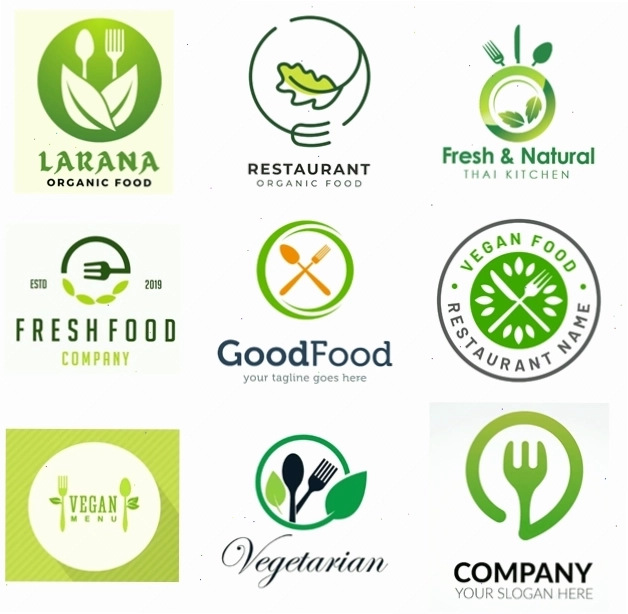 Logo quán chay thiết kế theo cấu trúc hình tròn