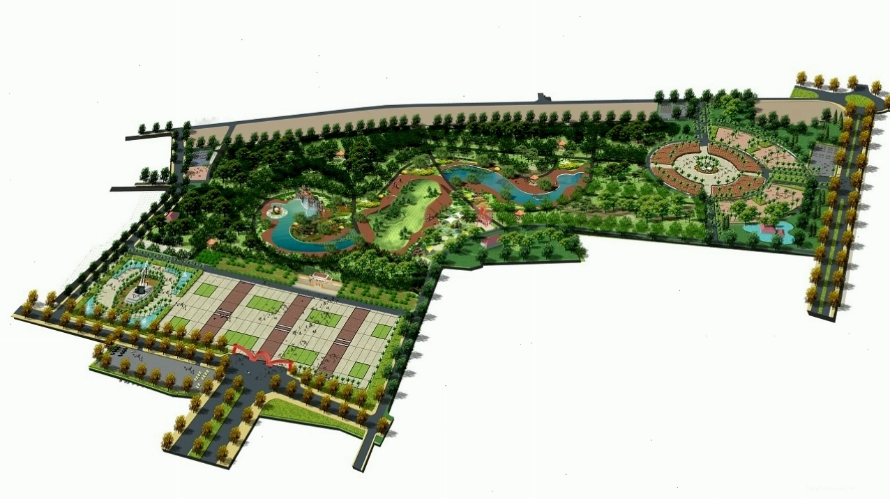 Lối đi bộ trong Công viên Bà Rịa
