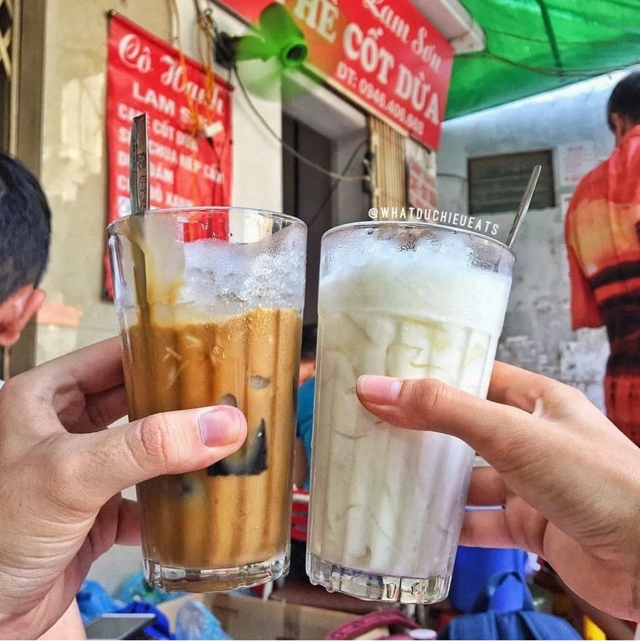 Ly cafe cốt dừa thơm ngon hấp dẫn