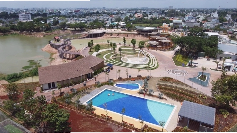 Mặt bằng Công viên Du lịch Sinh thái Hóc Môn nhìn từ trên cao